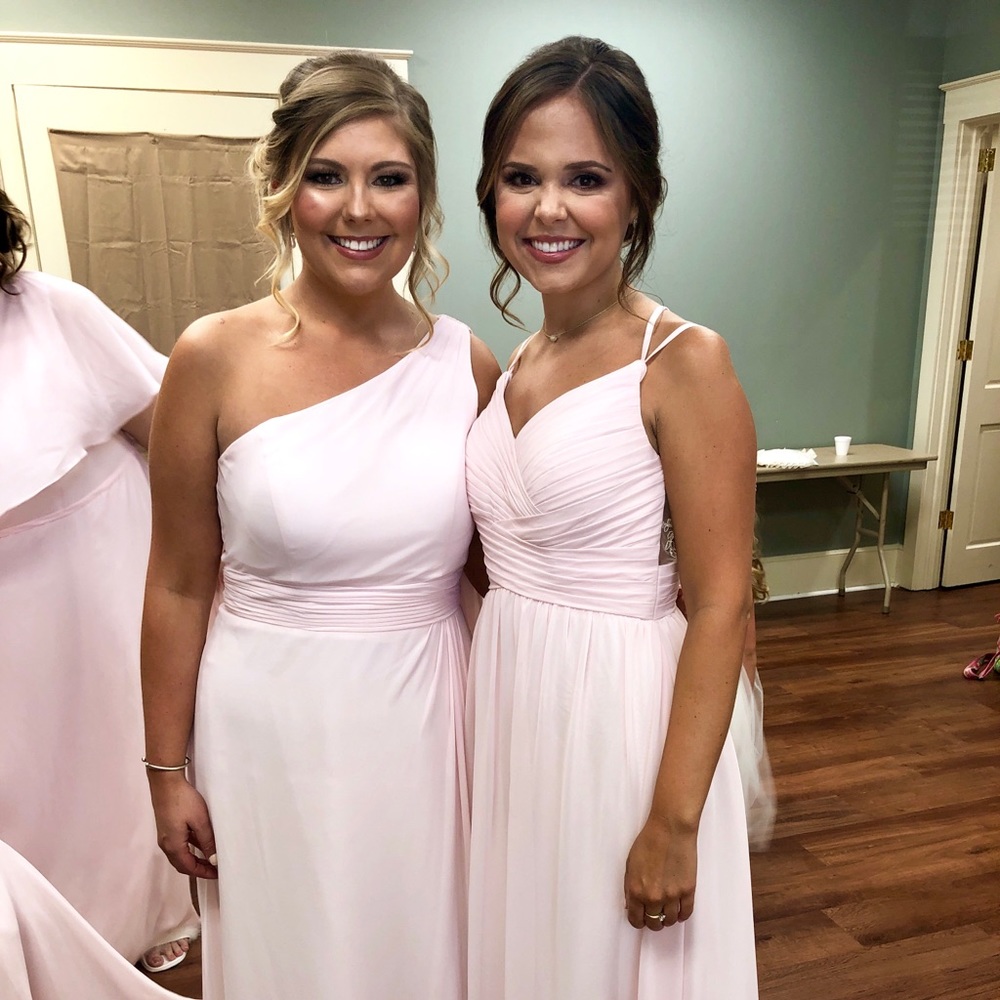 Azazie Cleo Size 12 Color Blushing Pink